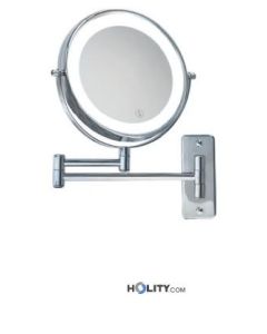 Specchio cosmetico ingranditore da parete con luce h16424
