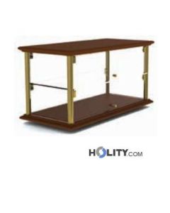 Vetrina porta brioches in legno  2 piani h16905