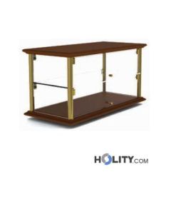 Vetrina porta brioches in legno 2 piani h16907