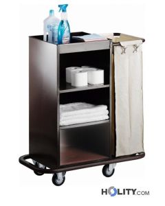 Carrello portabiancheria in acciaio smaltato h21538