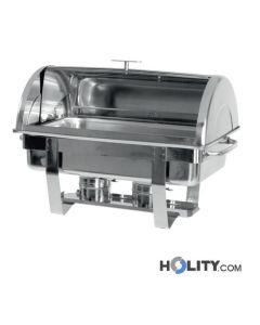 Polished stainless steel chafing dish h21547