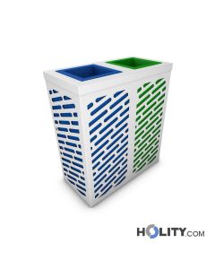 Two-compartment waste collection bin h24112