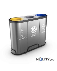 Stainless steel recycling bin h24113