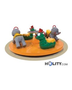 Rotating carousel with character seats h350_116