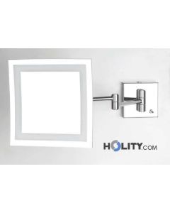 Specchio cosmetico ingranditore quadrato a parete h3901