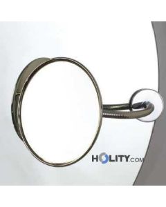 Specchio cosmetico ingranditore tondo con morsetto h3908