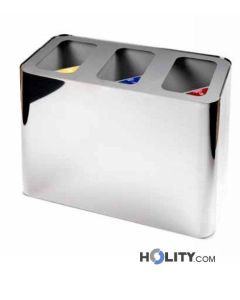 3-compartment waste recycling container h41371