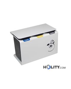 Waste sorting container with lid h42410