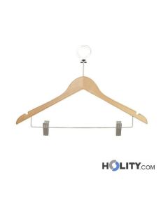 Confezione da 100 grucce con anello antifurto per hotel h43842