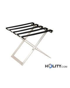 Reggivaligia per hotel in acciaio inox h43865