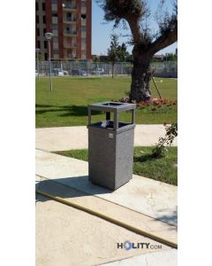 concrete-waste-bin-with-ashtray-h45004