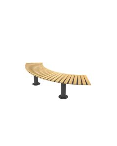 Curved urban furniture bench H463_10