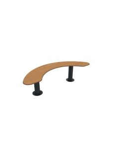 Curved urban street furniture bench h463_12