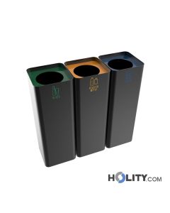Three-compartment recycling bin h469_01