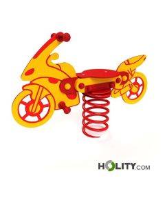 Motorcycle-shaped spring rider h521_47