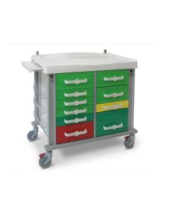 Carrello per terapia con 10 cassetti h527_26