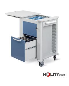 medical-ward-round-trolley-for-20-folder-holders-h564-88