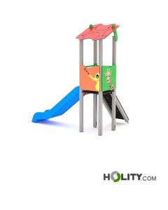 Torretta multi gioco con pedana di arrampicata h575_82