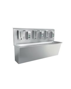 Stainless steel 3-station surgical sink 190 cm h624_19