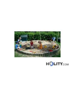 Round playground sandbox h649_04