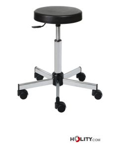 round-medical-polyurethane-stool-chrome-base-h666-35