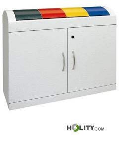 Recycling station with 4 compartments h719_07