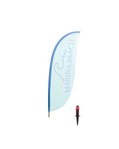Feather advertising flag with snow spike h738_176
