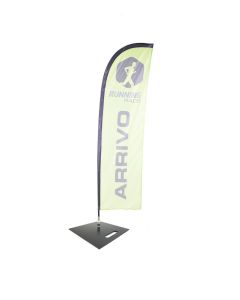 Wing flag with square metal base h738_180