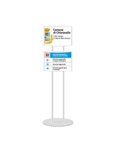 Two-post advertising totem h738_209