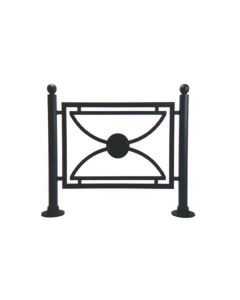 Public space barrier with 2 posts h744_45