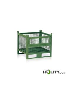 sheet-metal-pallet-cage-with-skids-h746-27