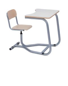 Monoblock school desk with swivel chair size 5 h908_182