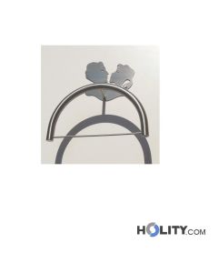 Servomuto di design a parete in acciaio h9730