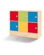Mobile 6 ante colorate per scuole dell'infanzia h40230