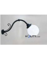Lampada a muro con riflettore in policarbonato opale h16822