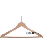 Confezione 100 grucce appendiabiti in legno con antifurto h16412