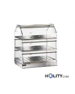 Vetrinetta neutra in acciaio inox 3 piani 50 cm h09101