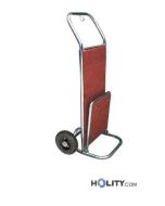 Carrello porta valige in acciaio con base pieghevole h09188