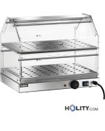 Vetrina riscaldata in acciaio inox 2 piani 85 cm h0996