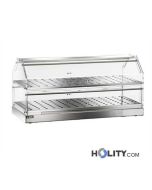Vetrina neutra in acciaio inox 2 piani 85 cm h0998