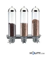 Wall-mounted cereal dispenser 3 containers h1005_26