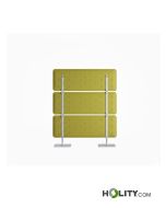 Sound-absorbing partition with 3 horizontal panels H1033_21