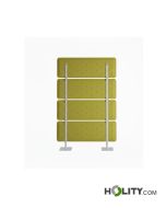 Sound-absorbing partition with 4 panels h1033_23