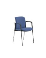 Chrome-plated conference room chair with armrests h1038_28