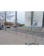 Galvanized and painted steel bike rack h10919