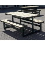 picnic-table-and-benches-with-wooden-slats-h109214