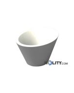 Vaso di design in polietilene con opzione luce h12702