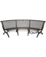 Outdoor metal furniture for urban form curve h140173