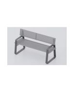 Metal bench for public spaces h140_566