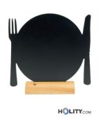 Lavagna da tavolo a forma di piatto h14821
